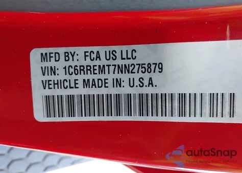 2022 Ram 1500 Big Horn 4X2 6'4 Box из США, поврежденный, VIN 1C6RREMT7NN275879